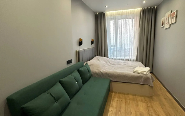 Квартира студия с видом на море, 25 м², 2 кровати