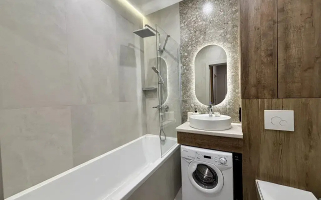 Апартаменты 2к Апарт Комфорт 4 чел Новый ЖК Центр Закрытый двор Большая ванна Кровать King Size