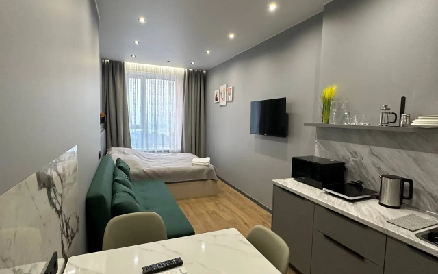 Квартира студия с видом на море, 25 м², 2 кровати