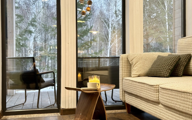 Гостевой дом Happy Dacha Стильный Барнхаус с Баней возле Иннополиса