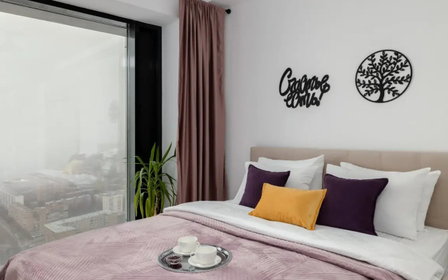Апартаменты SMART LOFTS | Terrace | Вид с 45 этажа | 2 спальни | В 1 мин. от метро