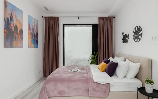 Апартаменты SMART LOFTS | Terrace | Вид с 45 этажа | 2 спальни | В 1 мин. от метро