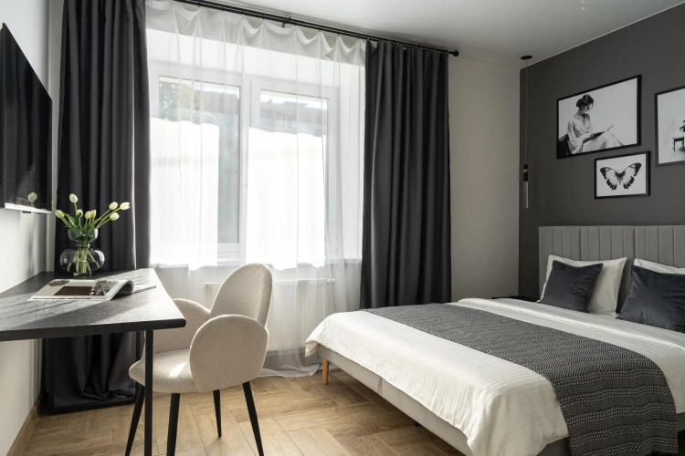 Фотография номера квартиры Апартаменты Monochrome от сети Good Vibes Apartments