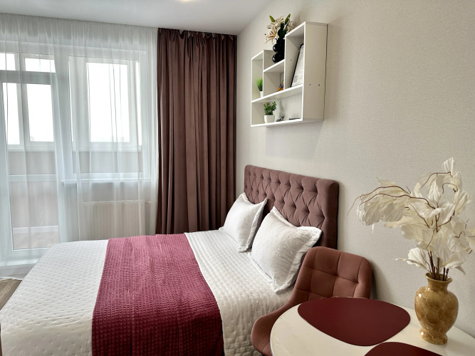 Фотография номера квартиры Квартира Enigma Apartments в ЖК Аквамарин рядом с набережной и ТРЦ Аквамолл
