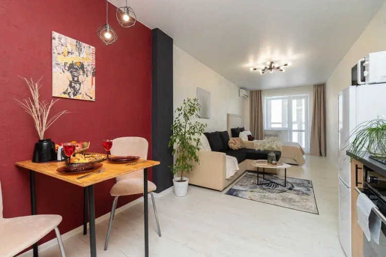 Фотография номера квартиры Апартаменты Happy House - Студия с видом на Иртыш