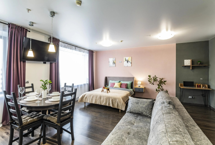 Фотография номера квартиры Апартаменты DailyDwell на Шейнкмана в Центре Екатеринбурга с панорамным видом