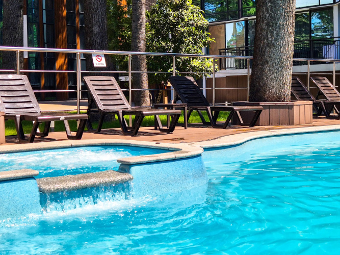Фотография номера квартиры Апартаменты с Бассейном на Четверых в Центре Адлера